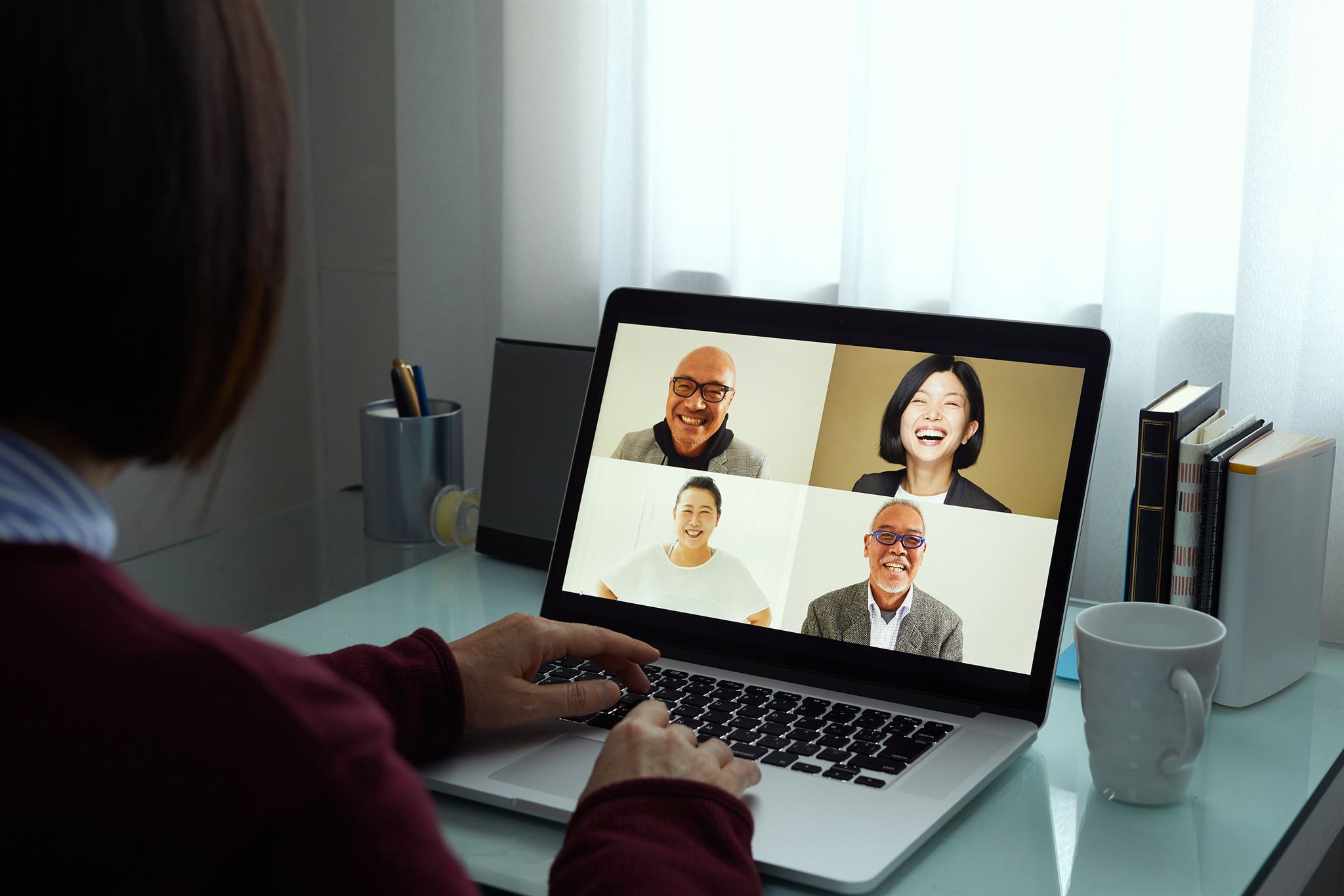 Microsoft Teams call interface on laptop screen